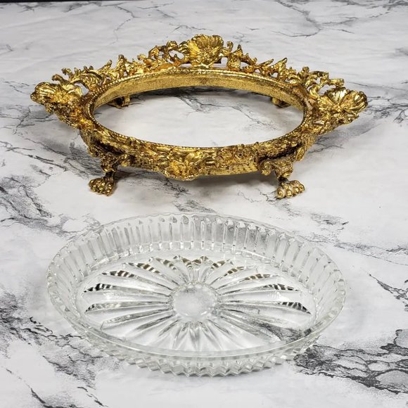 Hollywood Regency Vanity or Soap Dish Vintage - Picture 7 of 11